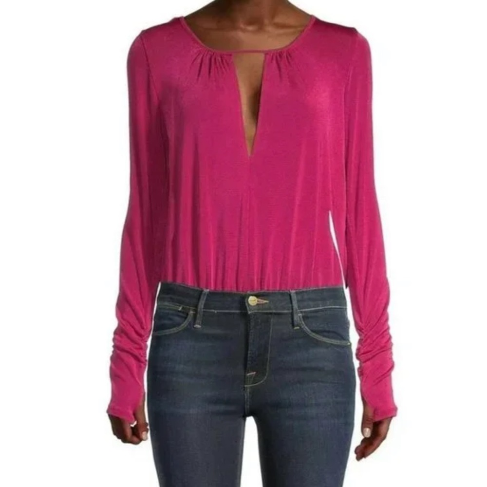NWT Free People Kaya Keyhole Bodysuit Top New